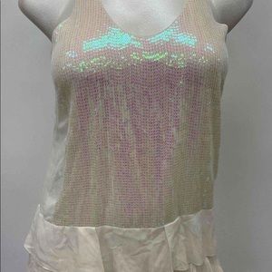 BCBGMAXAZRIA Women's Gardenia/Off-White Dress - Size L